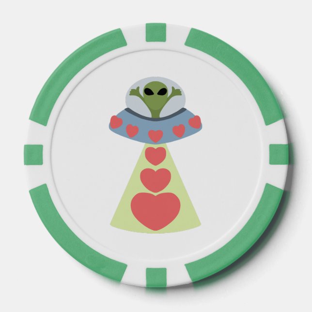 Fichas De Póquer Space Love Alien Valentine (Anverso)