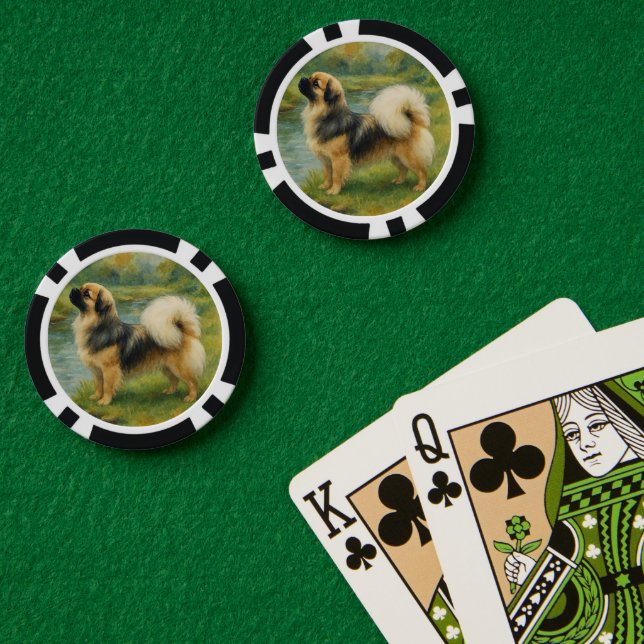 Fichas De Póquer Spaniel Tibetano (Mesa de Poker (Doble))