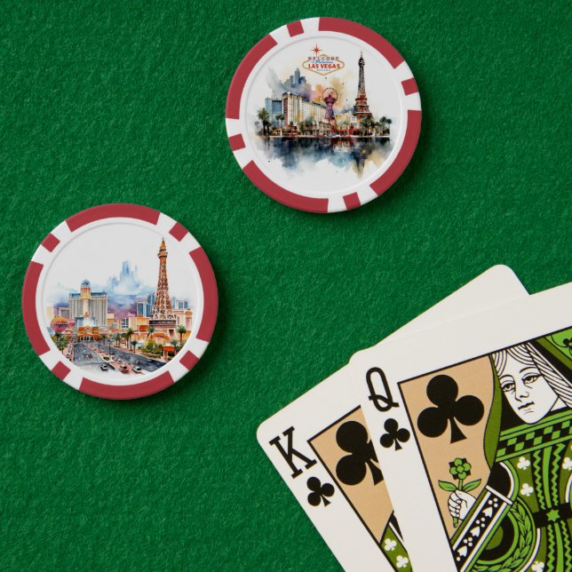 Fichas De Póquer Strip de Las Vegas (Mesa de Poker (Doble))