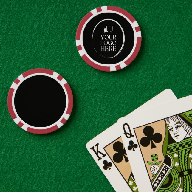 Fichas De Póquer Su Logo Aquí Moderno (Mesa de Poker (Doble))