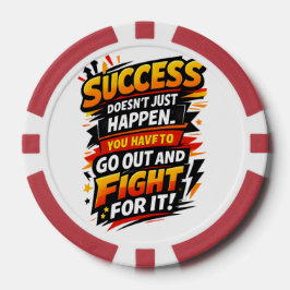 Fichas De Póquer Success Fighter Quote