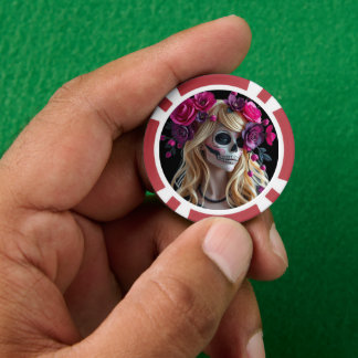 Fichas De Póquer Sugar-skull poker chips