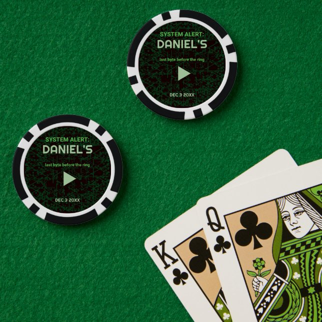 Fichas De Póquer System Alert Hacker Bachelor Party Poker Chips (Mesa de Poker (Doble))