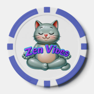 Fichas De Póquer Tarjetas de Gatos Zen
