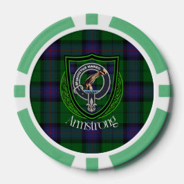 Fichas De Póquer Tartan y Cresta del Clan Escocés Armstrong