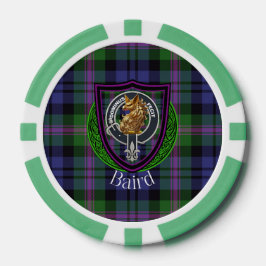 Fichas De Póquer Tartan y Cresta del Clan Escocés Baird