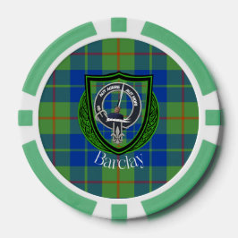 Fichas De Póquer Tartan y Cresta del Clan Escocés Barclay