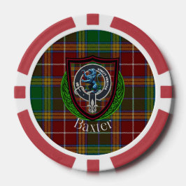Fichas De Póquer Tartan y Cresta del Clan Escocés Baxter