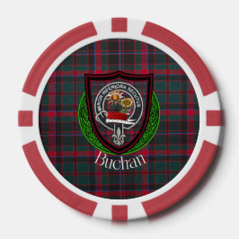 Fichas De Póquer Tartan y Cresta del Clan Escocés Buchan