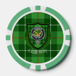 Fichas De Póquer Tartan y Cresta del Clan Escocés Galloway