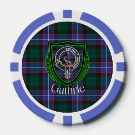 Fichas De Póquer Tartan y Cresta del Clan Escocés Guthrie