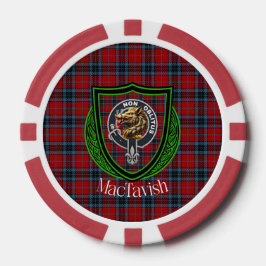 Fichas De Póquer Tartan y Cresta del Clan Escocés MacTavish