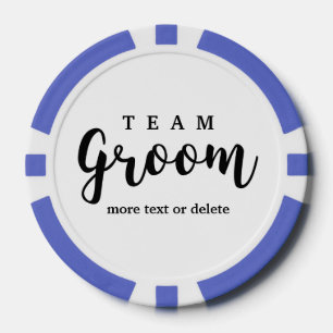 Fichas De Póquer Team Groom Favoritos a la boda moderna para los pa