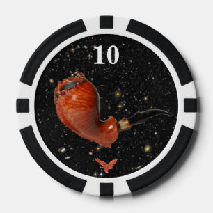 Fichas De Póquer Teddy Poker Chip Espacio Negro (de dos lados) Rev-