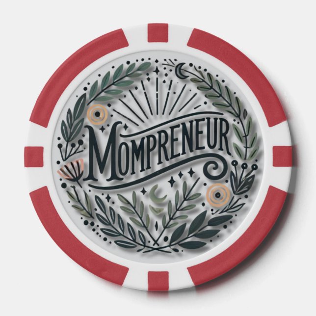 Fichas De Póquer Tema de Mompreneur (Anverso)
