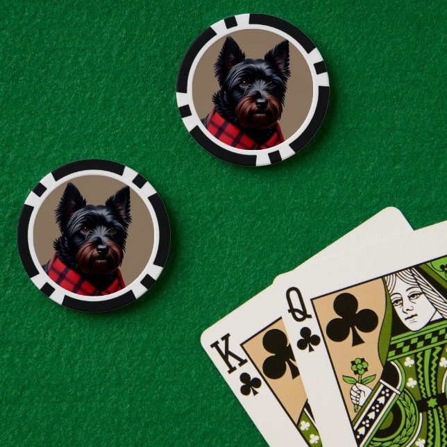 Fichas De Póquer Terrier Escocés (Mesa de Poker (Doble))