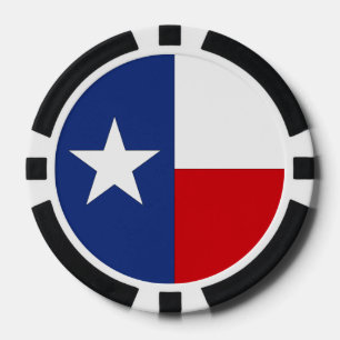Fichas De Póquer Texas Lone Star State Red Blue Wee Bandera Chips d