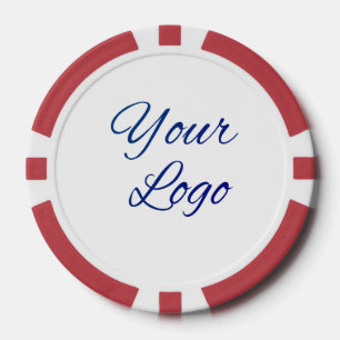 Fichas De Póquer texto simple mínimo agregue su logotipo/diseño aqu