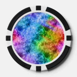 Fichas De Póquer Textura azul de pavo real cruzada