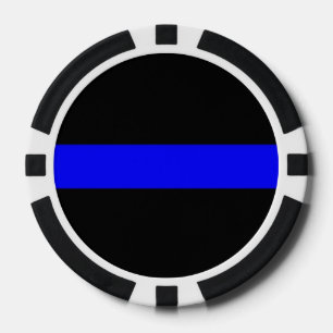Fichas De Póquer Thin Blue Line Poker Chip