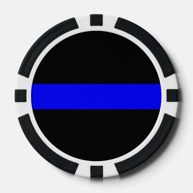 Fichas De Póquer Thin Blue Line Poker Chip (Anverso)