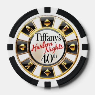 Fichas De Póquer Tiffany 40 Harlem Vegas Casino Chip-Gold
