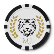 Tigre y Laurel negros y oro