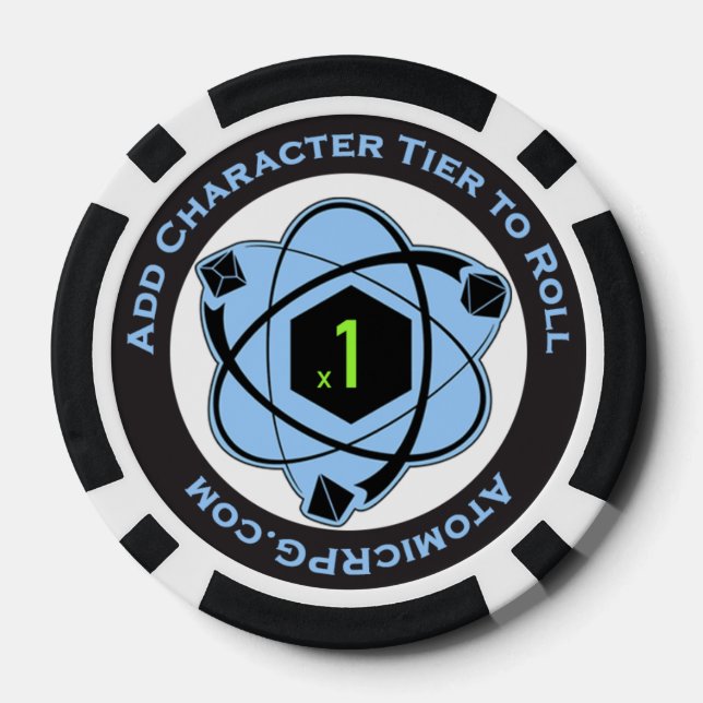 Fichas De Póquer Token de jugador del sistema RPG atómico +1 (Reverso )