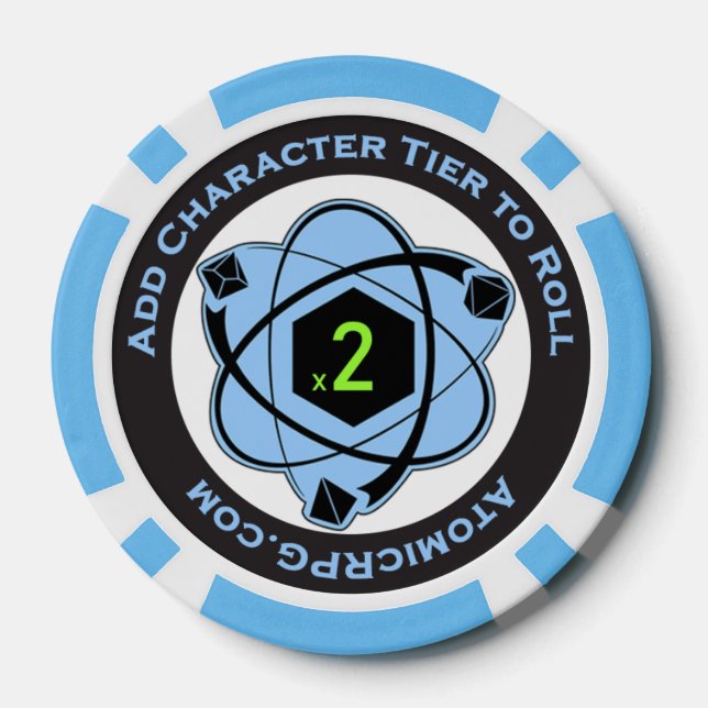 Fichas De Póquer Token de jugador del sistema RPG atómico +2 (Reverso )