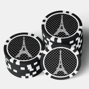 Fichas De Póquer Torre Eiffel de Silver Bling
