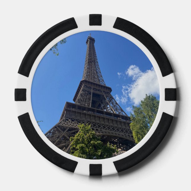Fichas De Póquer Torre Eiffel, París, Francia  (Anverso)