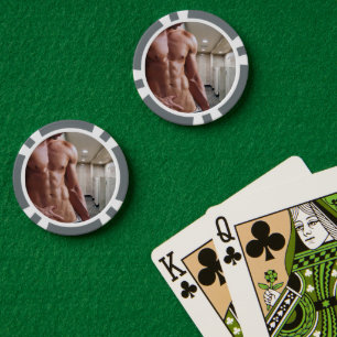 Fichas De Póquer Torso de hombre musculoso sin camiseta de Slippery