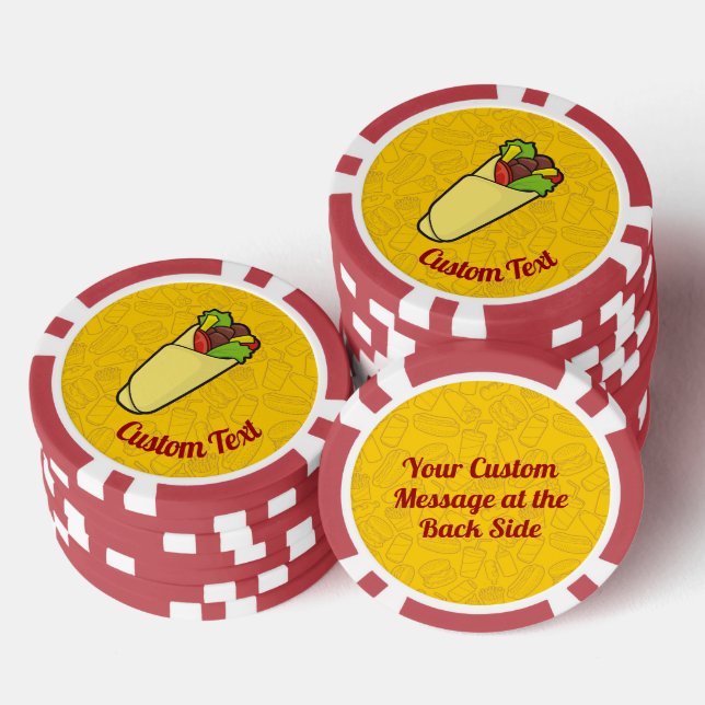 Fichas De Póquer Tortilla Sandwich Wrap (Pila)