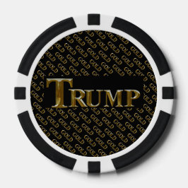 FICHAS DE PÓQUER TRUMP EE. UU.  ORO 
