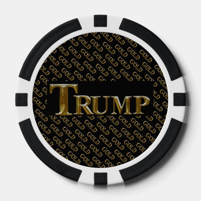 FICHAS DE PÓQUER TRUMP EE. UU.  ORO  (Anverso)
