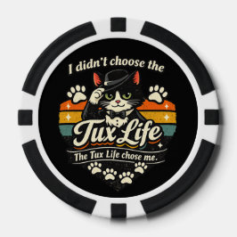 Fichas De Póquer Tux Life me eligió Gato Divertido