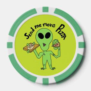 Fichas De Póquer ufo- envíame personalizado de pizza