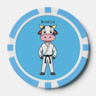 Fichas De Póquer Vaca corta con traje de kung fu personalizado