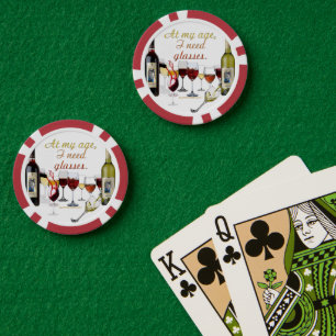 Fichas De Póquer Vajilla de vino para beber de SlipperyJoe's juego