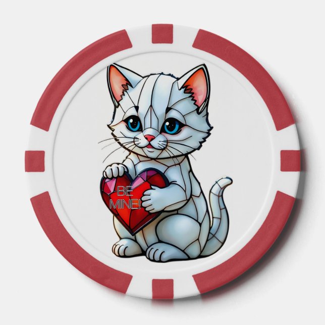 Fichas De Póquer Valentine Kitty (Anverso)
