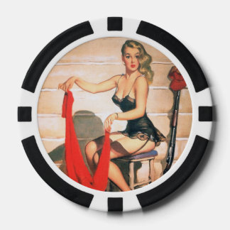 Fichas De Póquer Vamos a Cazar - Arte Pin-up Vintage