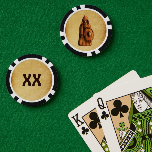 Fichas De Póquer Viking Rústico (Mesa de Poker (Doble))