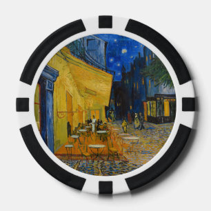 Fichas De Póquer Vincent van Gogh - Cafe Terrace de noche