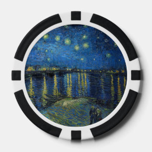 Fichas De Póquer Vincent van Gogh - Noche estrellada sobre el Ródan