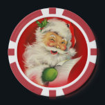 Fichas De Póquer Vintage Christmas Santa Claus<br><div class="desc">Vintage Navidad ilustracion Santa Claus. Por favor visite mi tienda para más productos con diseños de tarjetas de felicitación de alta calidad! --></div>