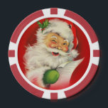 Fichas De Póquer Vintage Christmas Santa Claus<br><div class="desc">Vintage Navidad ilustracion Santa Claus. Por favor visite mi tienda para más productos con diseños de tarjetas de felicitación de alta calidad! --></div>