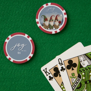 Fichas De Póquer Vintage Elves "Joy To All" Chip de póker