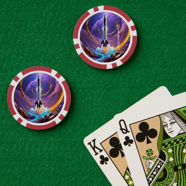 Fichas De Póquer "Visionarios espaciales" (Mesa de Poker (Doble))
