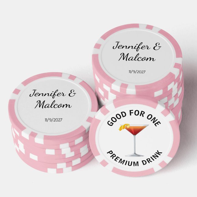 Fichas De Póquer Wedding Poker Chip Favors (Pila)