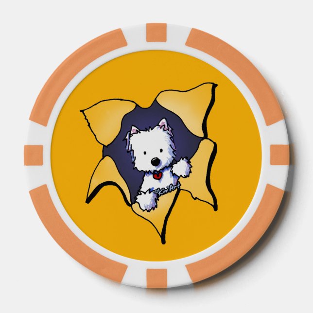 Fichas De Póquer Westie BLAST Naranja Poker Chips (Anverso)
